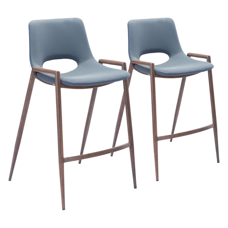 Upholstered Counter Stool, Gray, Counter Stool (25.6” Seat Height)