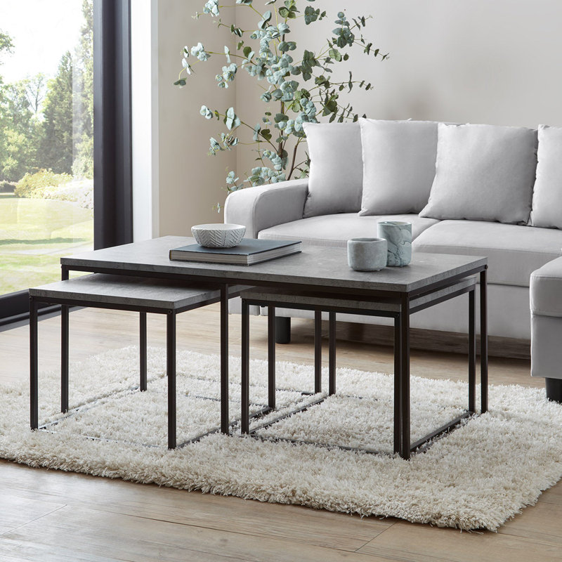 Kalyssa Frame Coffee Table, Matte Gold