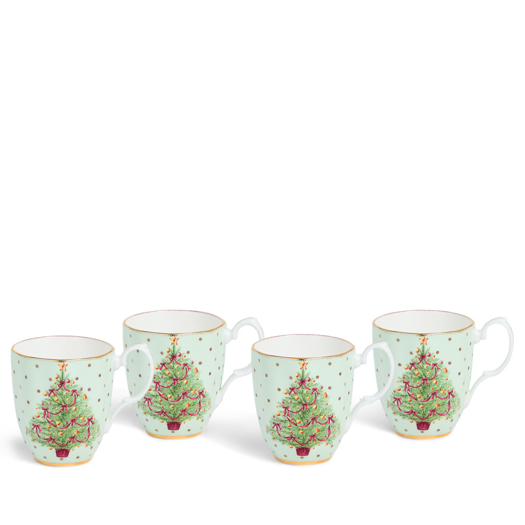 Old Country Roses Christmas Tree Bone China Latte Mug