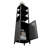 BLACK  Storage Tall Slim Cabinet With Shutter Door And 3 Tier Shelves, Freestanding Linen Tower Cabinet For Living Room, Kitchen, Bathroom Organizer, Natural Bamboo-1454035741