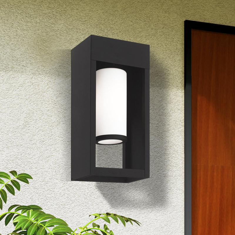 Saramarie Wall Light, Black, 13.625" H x 6.25" W x 5.625" D
