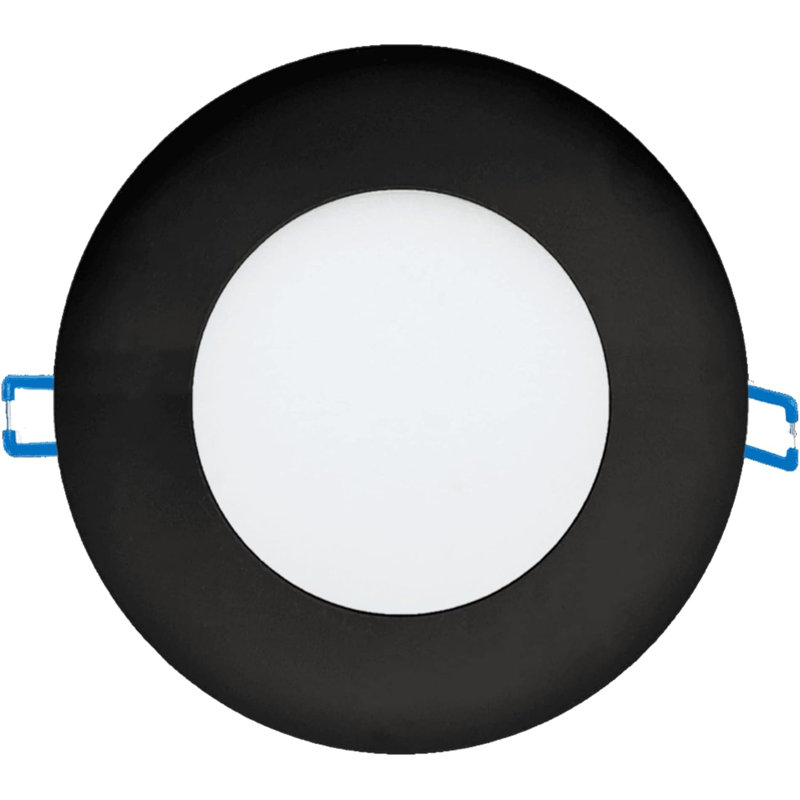 4'' Dimmable Air-Tight IC Rated Standard Recessed Lighting Kit, Noir