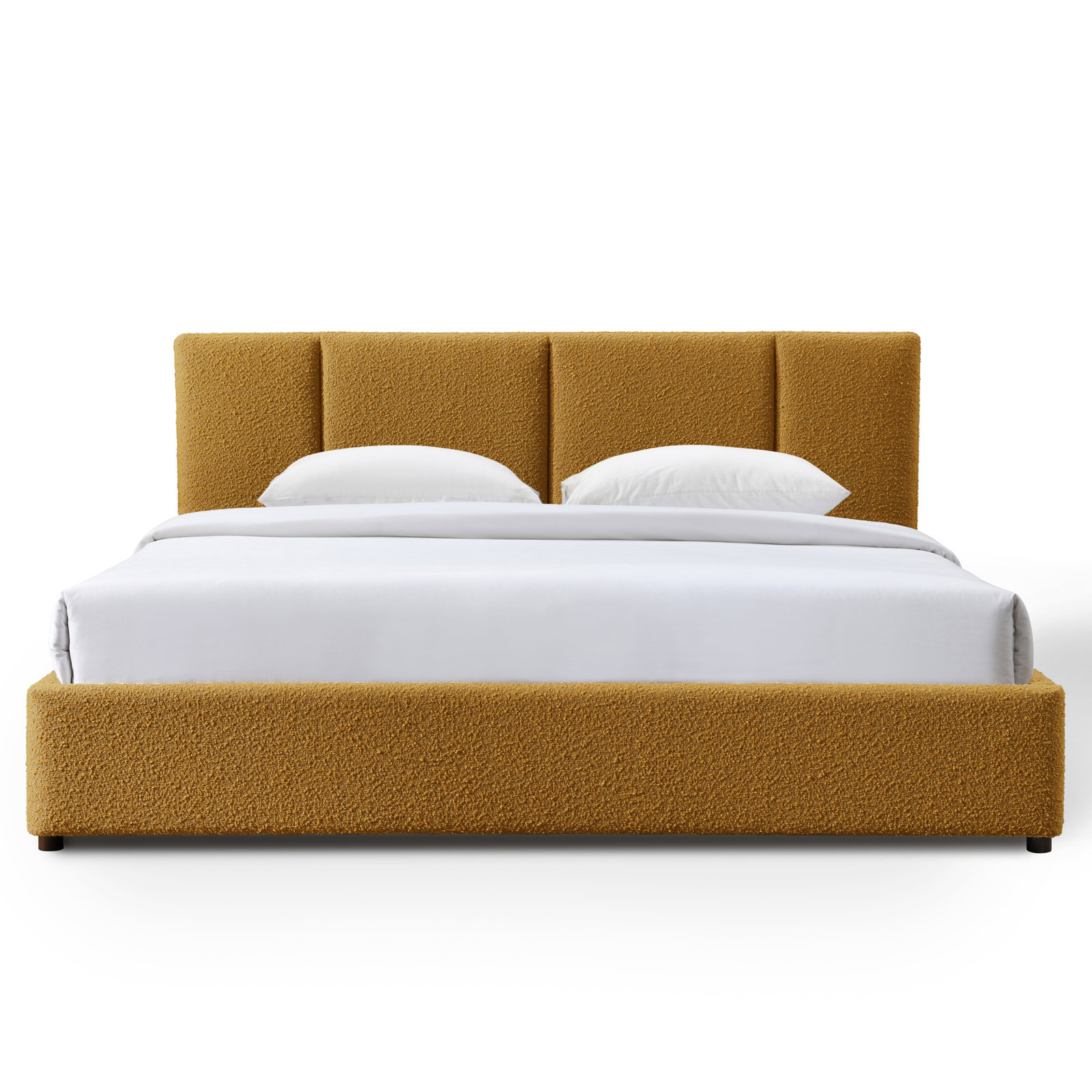 Ruthie Upholstered Bed, King, Mustard