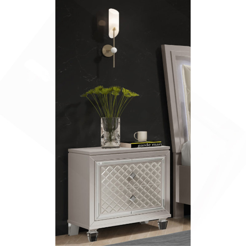 Table de chevet Cross Glam Champagne
