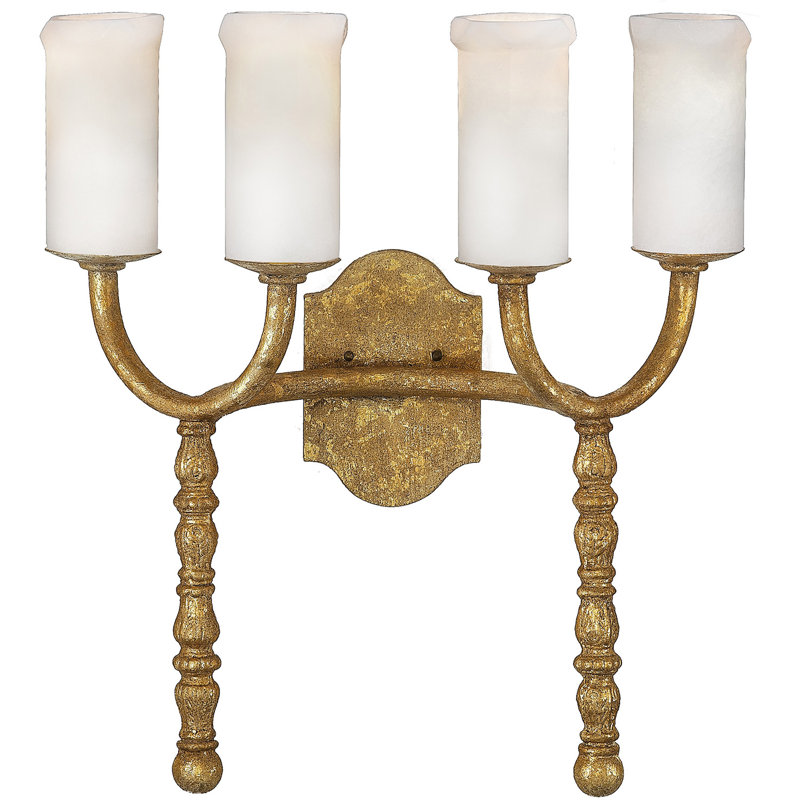 Montecito 4 - Light Armed Sconce, Golden White/Rust