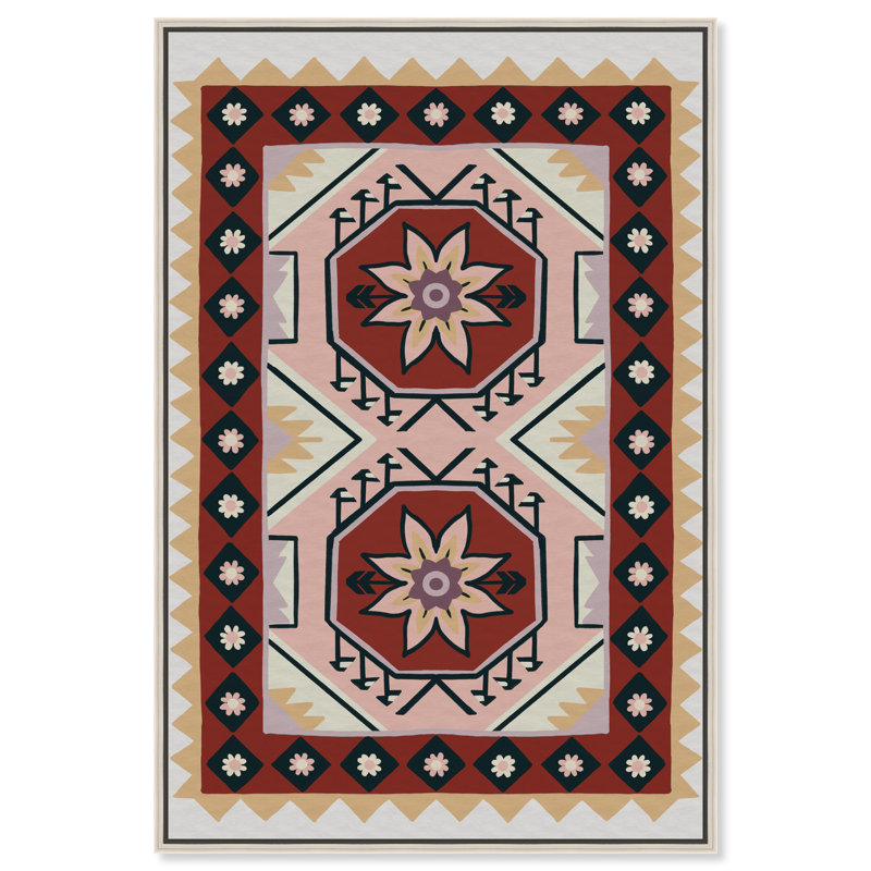 Daylight Damask Print by Oliver Gal, 16"H x 11"W, Silver Floater Frame