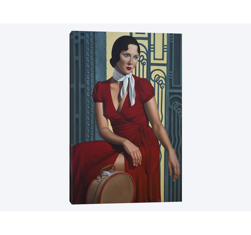 « gare de l’est » par catherine d’art, impression sur toile tendue, H 26 po x l 18 po x P 1,5 po, Toile tendue, Pas de tapis