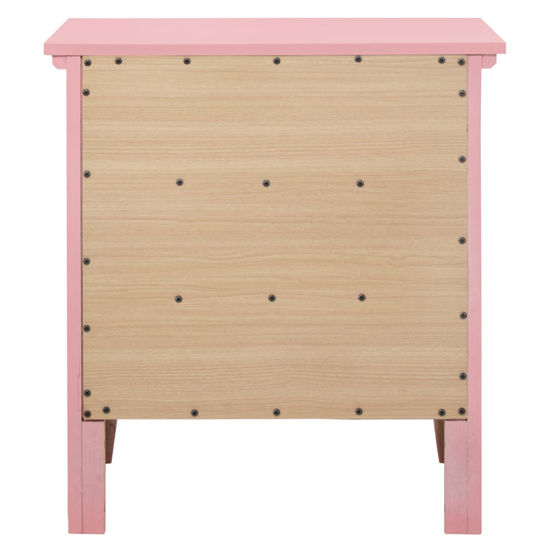 Table de chevet avec rangement de couleur rose Enchanting - 26h x 24w 18d