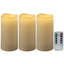 Set of 3 Waterproof LED Pillars, 3X6 Inch, White