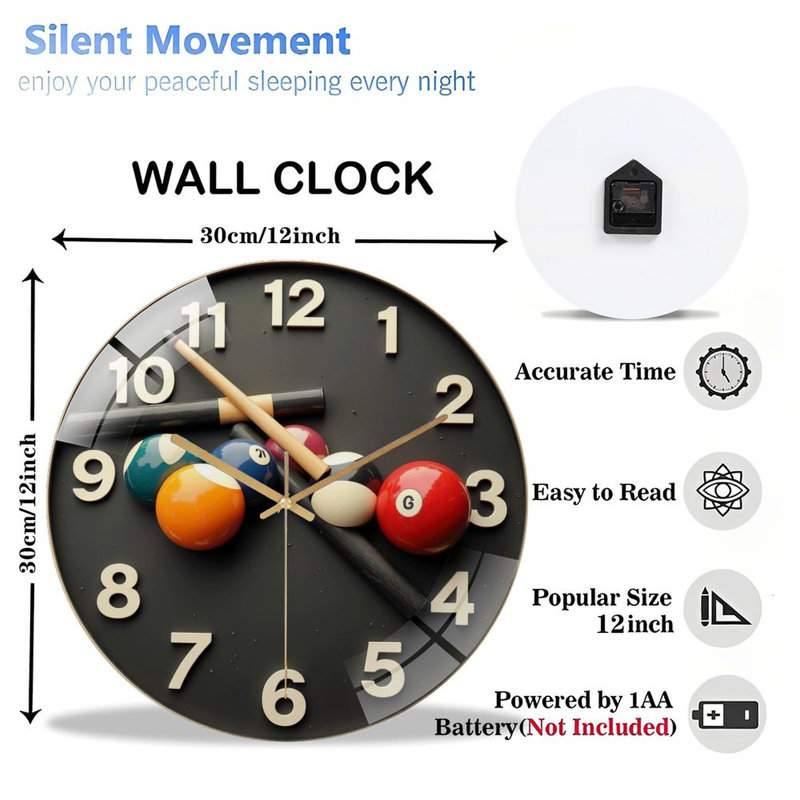 Horloge murale Billiard