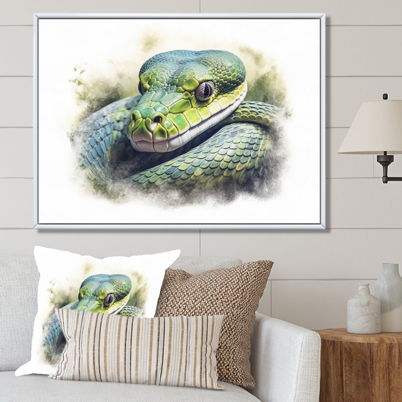 Wild Wild II - Reproduction d'art mural animaux, H 30 po x l 40 po x P 1,5 po, Cadre flottant blanc
