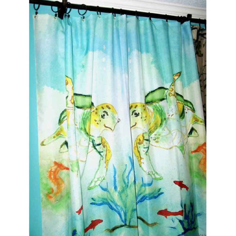 Rideau de douche simple sea turtle Tran