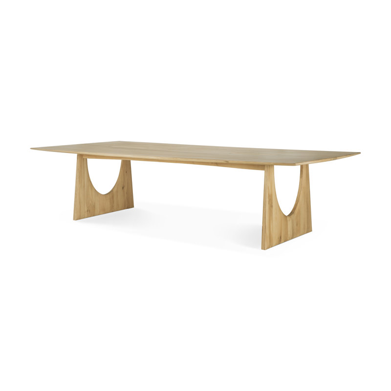 Geometric 123.5'' Solid Wood Rectangle Conference Table