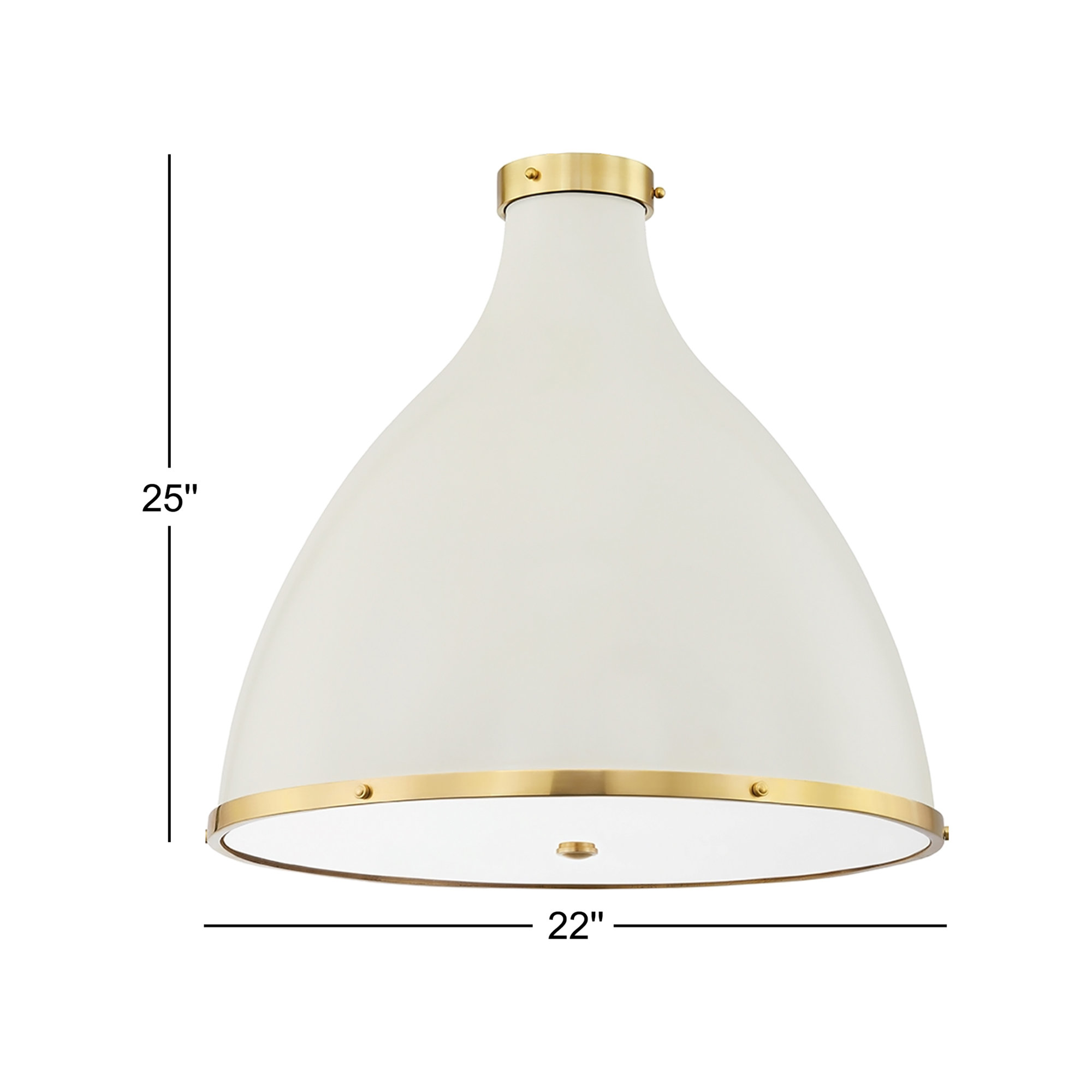 3 Light Metal Pendant, Aged Brass