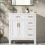 Meuble-lavabo peu encombrant avec lavabo, petite salle de bain moderne en bois et MDF