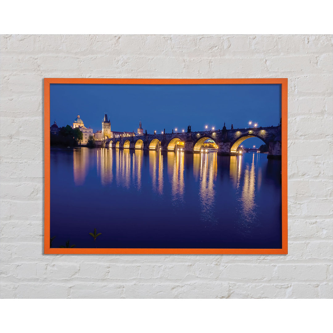 Charles Bridge Blues Gerahmter Druck Wandkunst