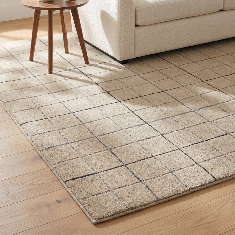 Mallory Gray Hand Tufted Area Rug, Rectangle 8' x 10'