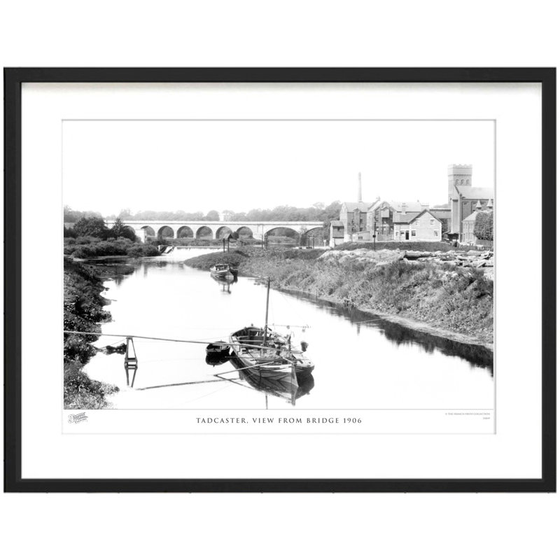Tadcaster, View From Bridge 1906 by Francis Frith - Single Picture Frame Print, 45cm H x 60cm W x 2.3cm D