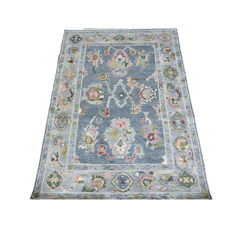 Tapis rectangulaire en laine de conception unique 4 pi 2 po x 5 pi 8 po Helo