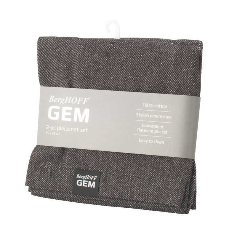 BergHOFF GEM 2pc Placemat Set, Grey