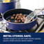 Granitestone Blue 5.5 Quart Multipurpose Deep Saute Jumbo Cooker Fry Pan with Glass Lid