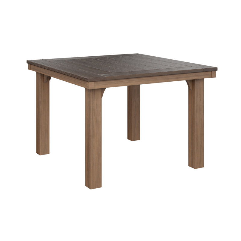 Homestead Outdoor Square Dining Table, Antique Mahogany, Seafoam