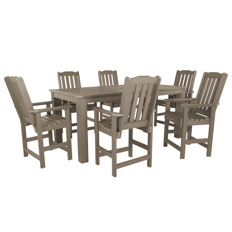 Ensemble repas pour 6 personnes Kile, Brun bois, L 84 po x l 42 po x H 36 po
