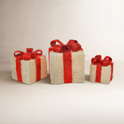 Lighted Christmas Gift Box Set