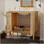 Meuble-lavabo de 30 pouces fabriqué à partir de matériaux naturels, avec des portes en rotin faites à la main et des mécanismes de fermeture en douceur