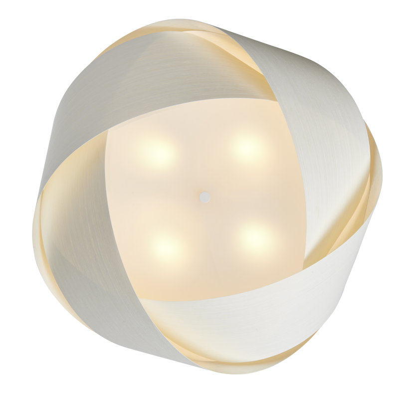 Serene Grande LED Chandelier, Danish White, 17" H x 25" W x 27" D