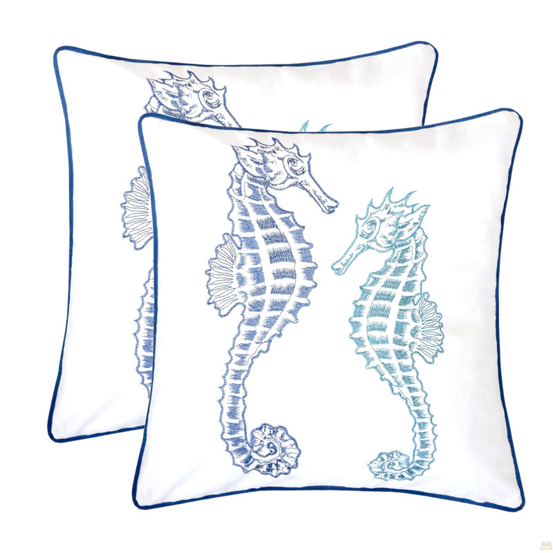 Bleu / hippocampes spa, Simple, Indigo