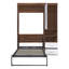 Lit escamotable simple avec armoire murale, blanc