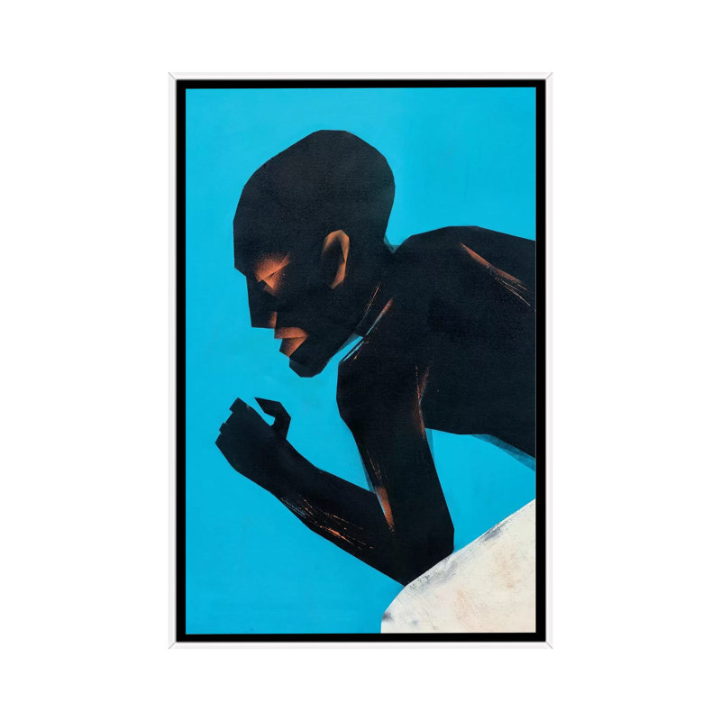 Movements II by VCalvento - Print on Canvas, 152.5 cm H x 101.5 cm W, White Framed