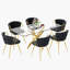 Ensemble de table à manger rectangulaire élégant pour 6 personnes-1004024614-1004024667-1004024666