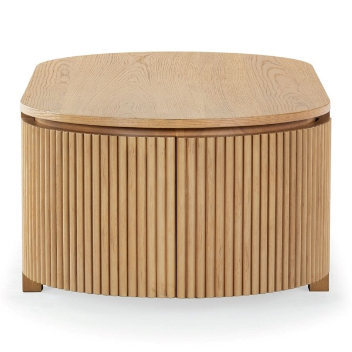 Christy 25" Oval Coffee Table, Oak