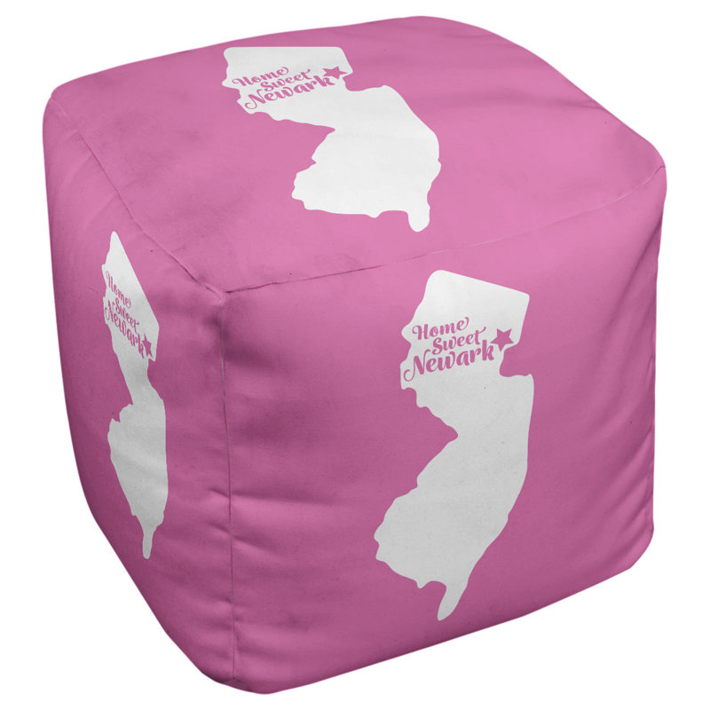 Newark Upholstered Ottoman, Pink