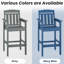 Grandes chaises de 2, bleu, plateau amovible, trou de parasol, grain de bois, idéal pour les sièges extérieurs, patio bleu, avec plateau et cour facile à assembler