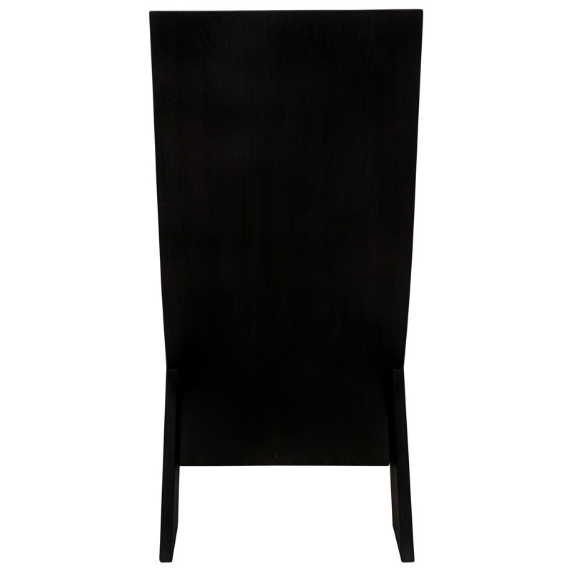 Tech Solid Wood Dining Chair, Charcoal Black