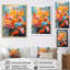«Orange Orange Palm Trees», art mural sur toile florale-2116160783-2116160784