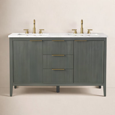 Bilroy 54" Pine Double Bathroom Vanity