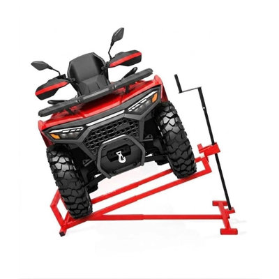 1,200LB Lawn Tractor Lift Jack – Riding Mower Lift with Rotating Sleeve, Manual & Power Tool Handle, Quick Setup, Anti-Slip Base