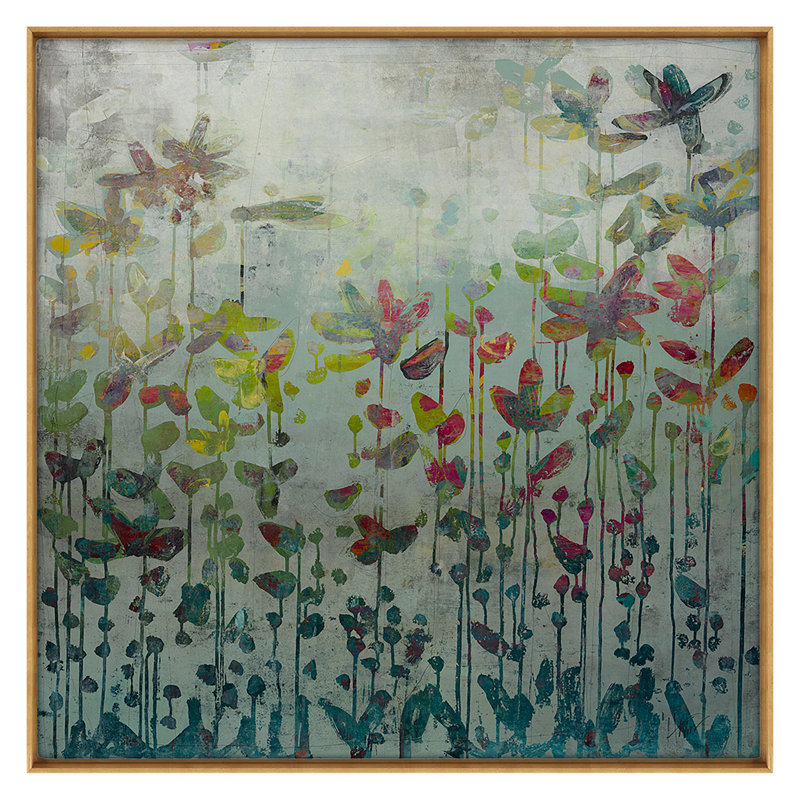Cozette's Garden Print by Harris, Maeve, Gold Framed, 50" H x 50" W