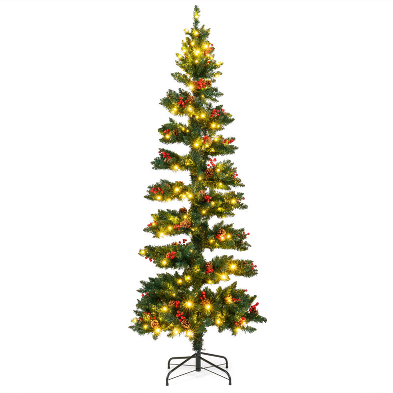  Arbre de Noël artificiel illuminé 7 pi avec 791 branches et lumières DEL blanc chaud
