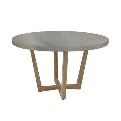 Round Solid Wood Base Dining Table