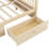 King Size Wooden Canopy Bed Frame with Storage Drawers, Solid Wood Platform Bed with Slat Support, Natural-815277516-815277507
