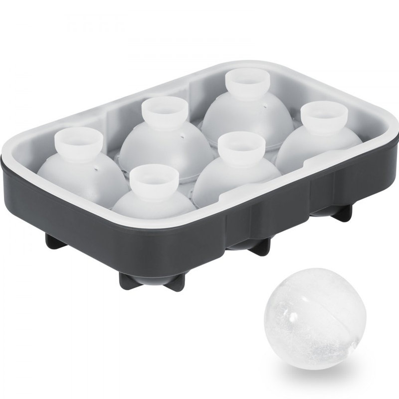 Ice Cube Trays (Set of 2), 2-in-1 Combo with Silicone Sphere Ice Ball Maker