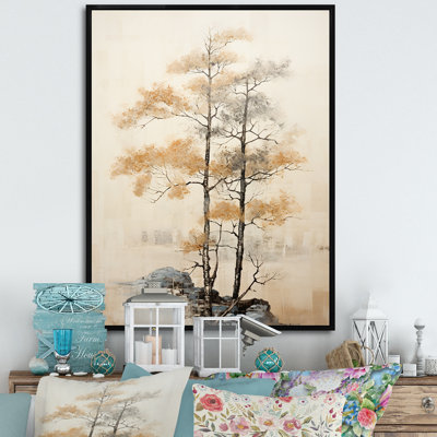 «Beige Tree Pine Tranquility», reproduction sur toile