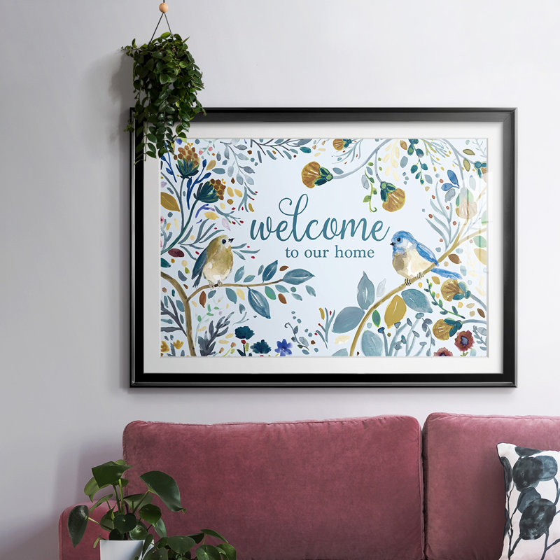 Bienvenue dans notre maison, Noir, H 30 po x l 44 po x P 1,5 po