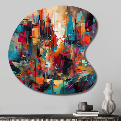Cheuk - Geometric Unique Shape Metal Wall Decor, Modern Asymmetrical Metal Art Print