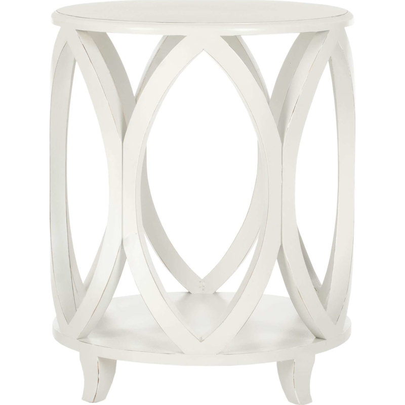 Ahkil End Table, Off White
